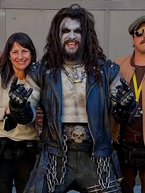 Jason Momoa Supergirl 2026 Black Leather Vest