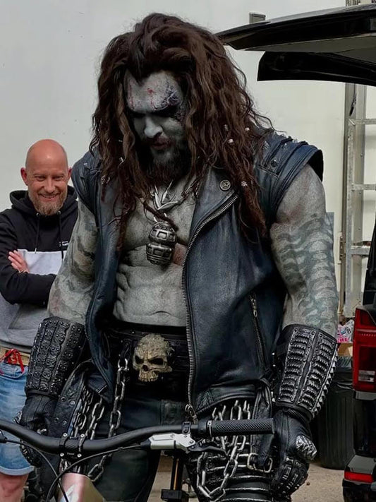 Jason Momoa Supergirl 2026 Black Leather Vest