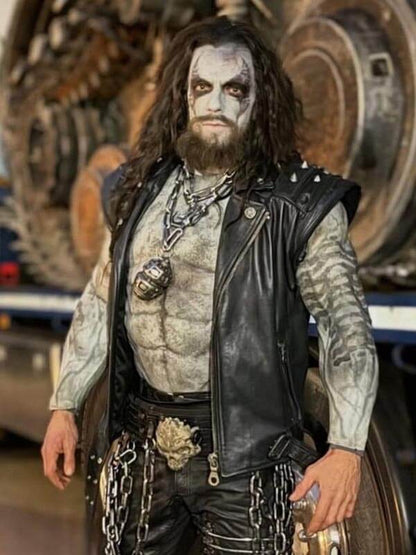 Jason Momoa Supergirl 2026 Black Leather Vest
