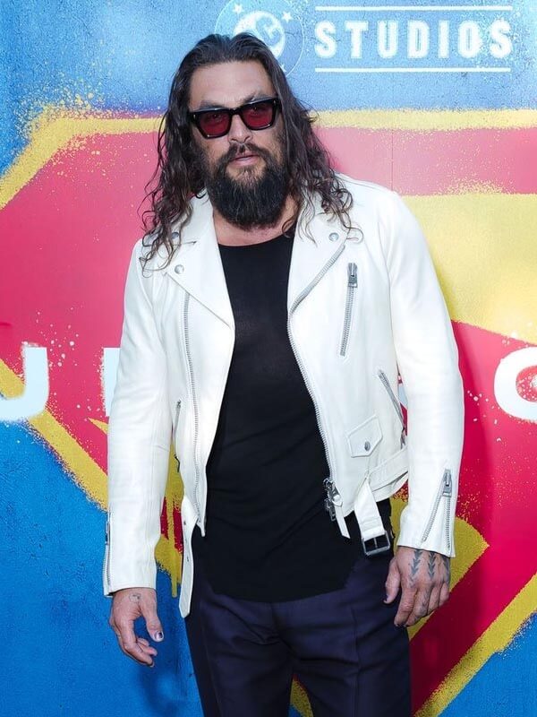 Jason Momoa Supergirl 2026 White Biker Jacket