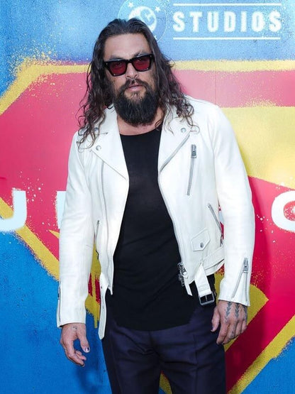 Jason Momoa Supergirl 2026 White Biker Jacket