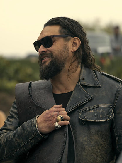 Jason Momoa The Wrecking Crew 2026 Leather Jacket