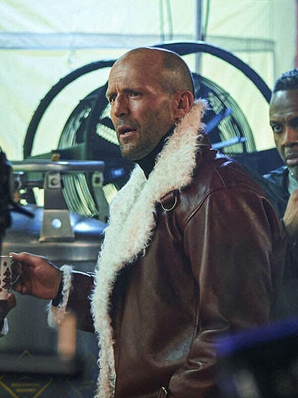 Jason Statham Holiday Ops Red Leather Jacket