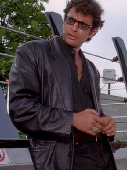 Jeff Goldblum Jurassic Park Vintage Leather Coat