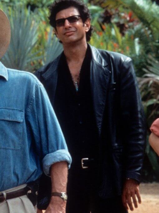 Jeff Goldblum Jurassic Park Vintage Leather Coat