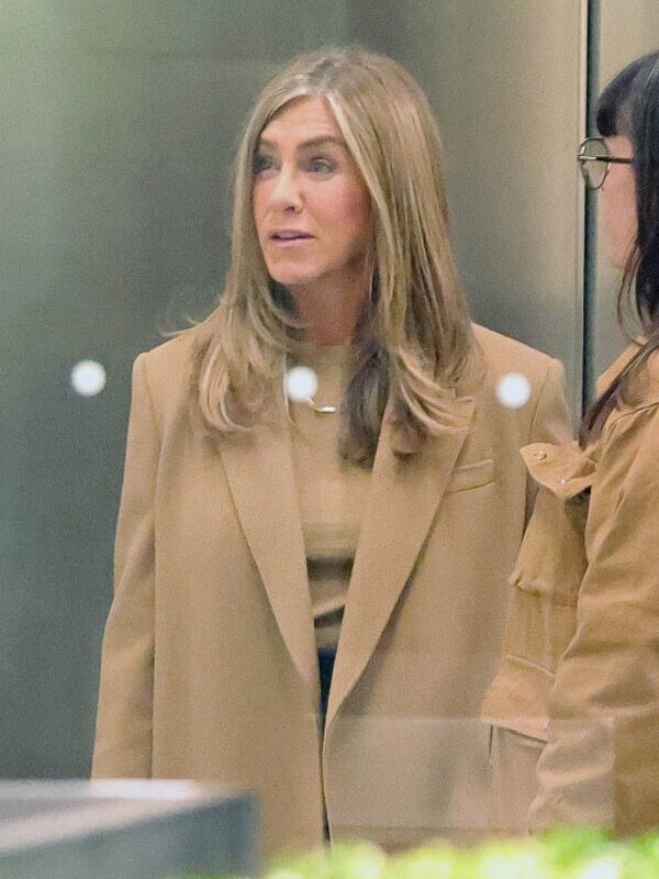 Jennifer Aniston The Morning Show Brown Wool Coat