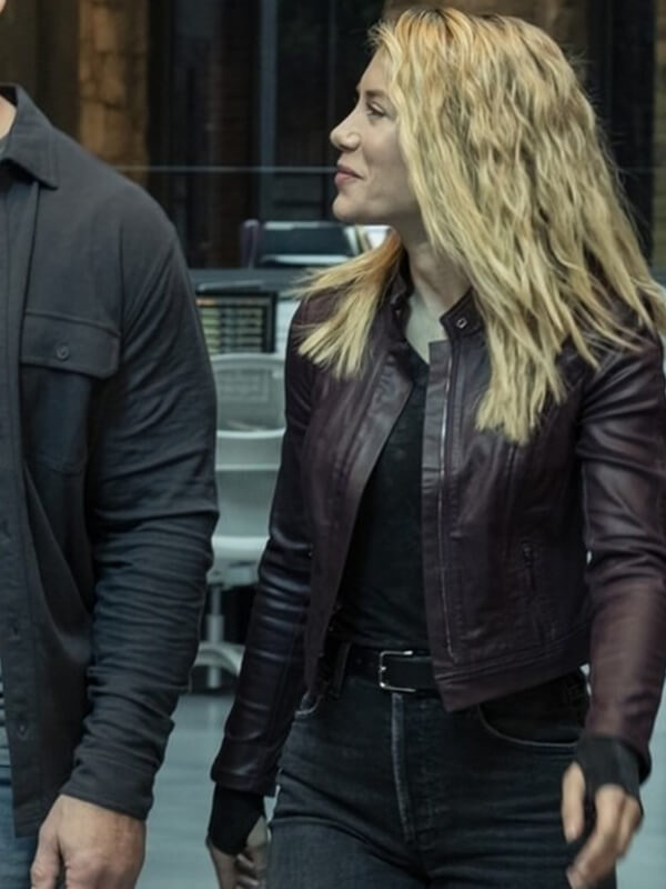 Jennifer Holland Peacemaker S02 Maroon Leather Jacket