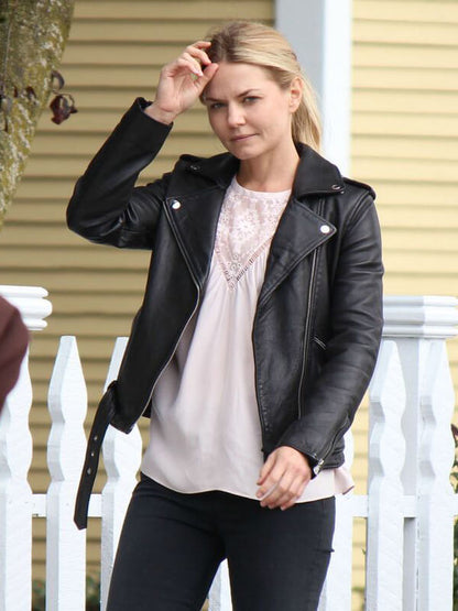 Jennifer Morrison Once Upon A Time Black Leather Jacket