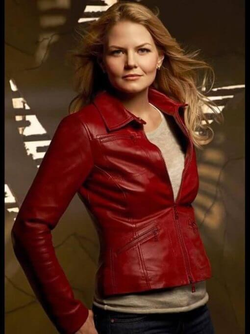 Jennifer Morrison Once Upon A Time Red Leather Jacket