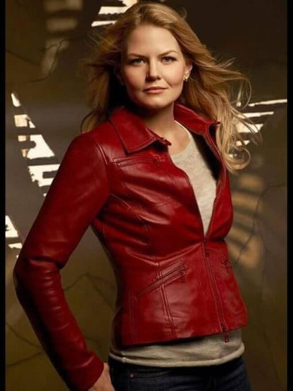 Jennifer Morrison Once Upon A Time Red Leather Jacket