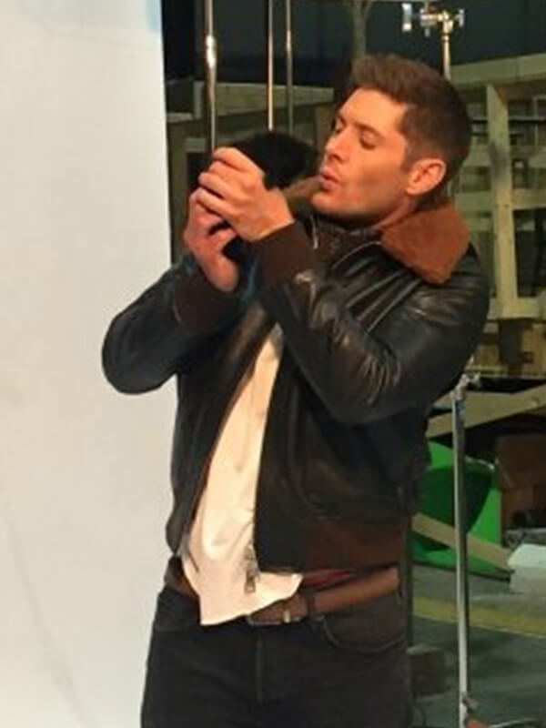 Jensen Ackles Supernatural Black Leather Jacket