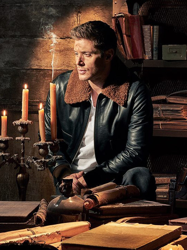 Jensen Ackles Supernatural Black Leather Jacket