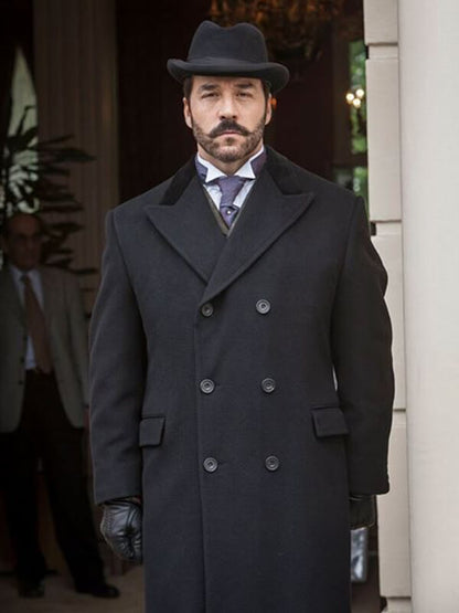 Jeremy Piven Mr Selfridge Black Wool Coat