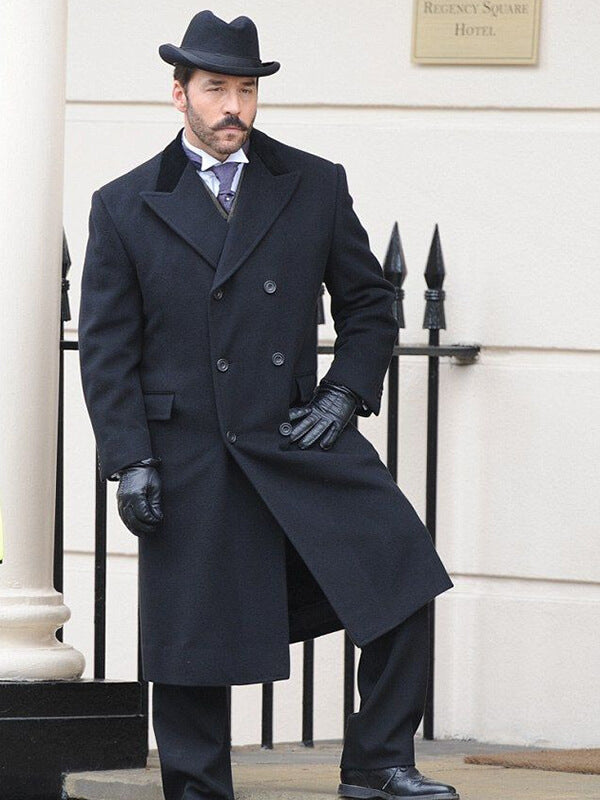 Jeremy Piven Mr Selfridge Black Wool Coat