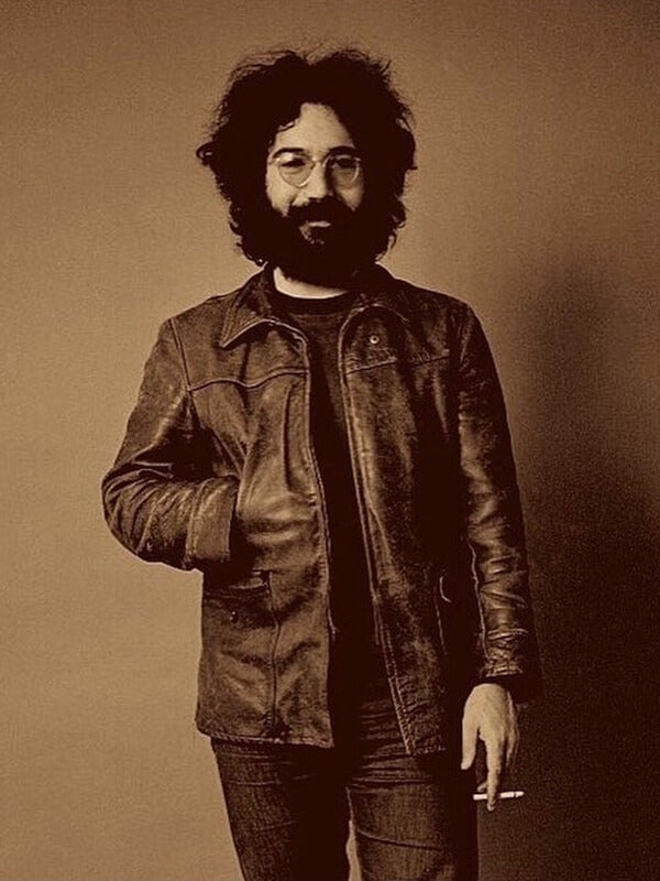 Jerry Garcia Brown Leather Jacket