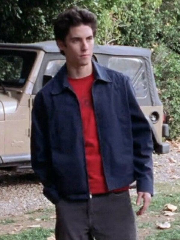 Jess Mariano Gilmore Girls Blue Cotton Jacket