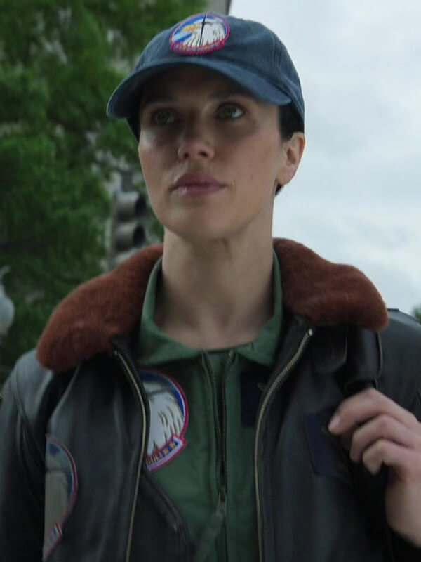 Jessica Brown Findlay Silo S03 Bomber Leather Jacket