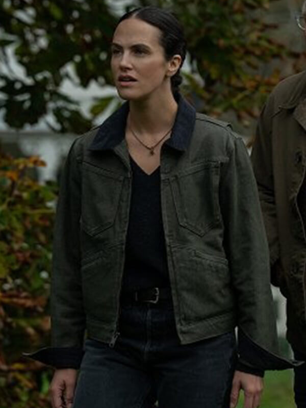 Jessica Brown Findlay Silo S03 Green Cotton Jacket