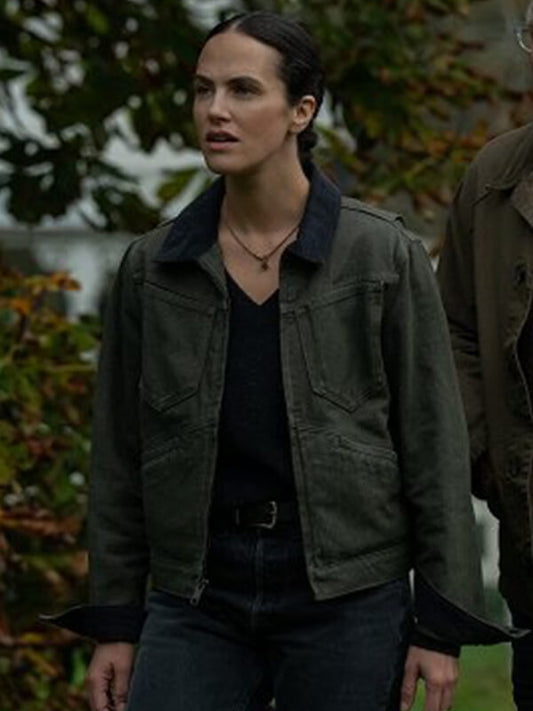 Jessica Brown Findlay Silo S03 Green Cotton Jacket