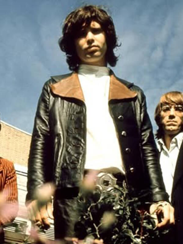 Jim Morrison The Doors Black Leather Coat