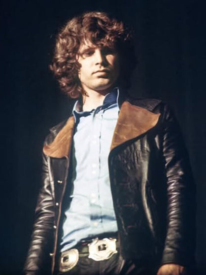 Jim Morrison The Doors Black Leather Coat