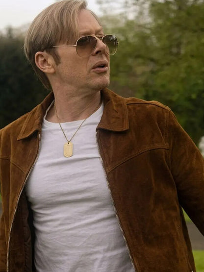 Jimmi Simpson Black Mirror S07 Brown Suede Jacket