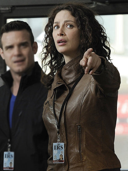 Joanne Kelly Warehouse 13 S02 Brown Leather Jacket