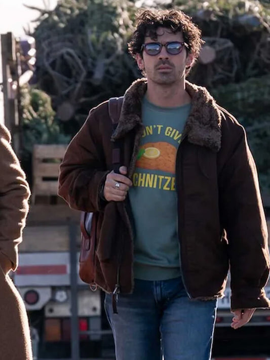 Joe Jonas A Very Jonas Christmas Movie Shearling Jacket