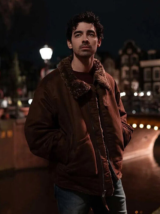Joe Jonas A Very Jonas Christmas Movie Shearling Jacket