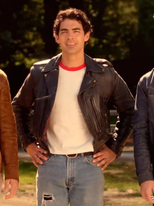 Joe Jonas Camp Rock 3 Biker Black Leather Jacket