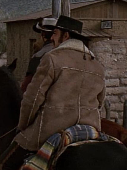 Joe Kidd 1972 John Saxon Suede Shearling Coat