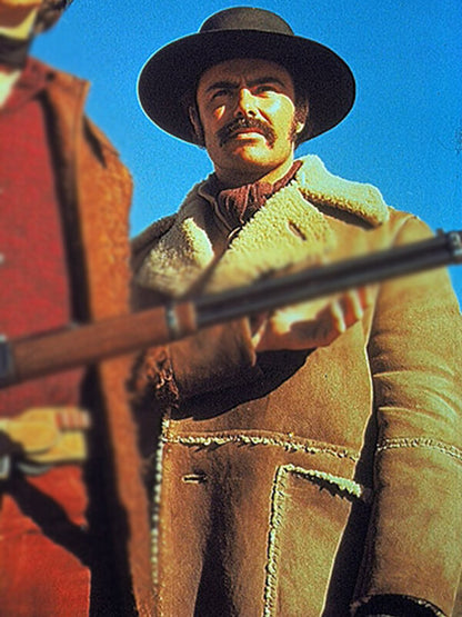 Joe Kidd 1972 John Saxon Suede Shearling Coat