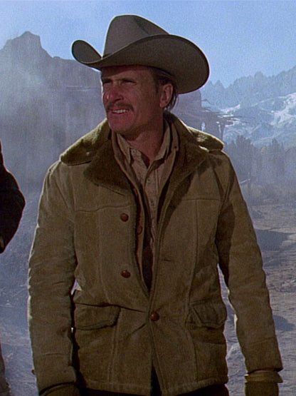 Joe Kidd 1972 Robert Duvall Beige Suede Shearling Jacket