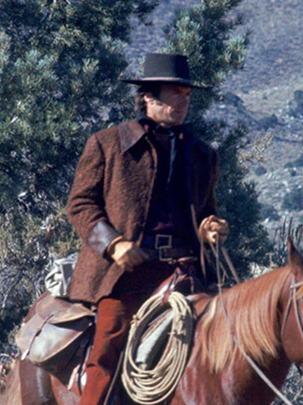 Joe Kidd Clint Eastwood Brown Wool Jacket