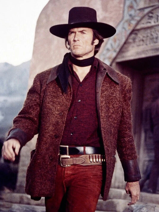 Joe Kidd Clint Eastwood Brown Wool Jacket