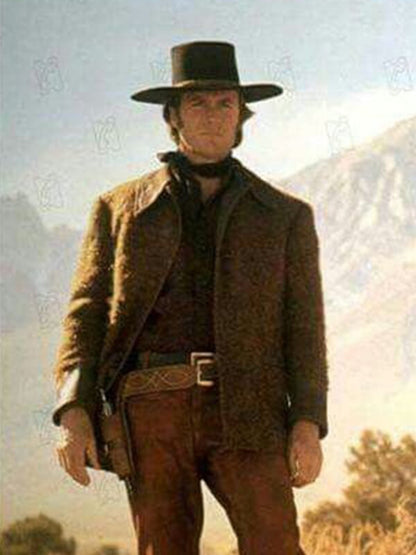 Joe Kidd Clint Eastwood Brown Wool Jacket