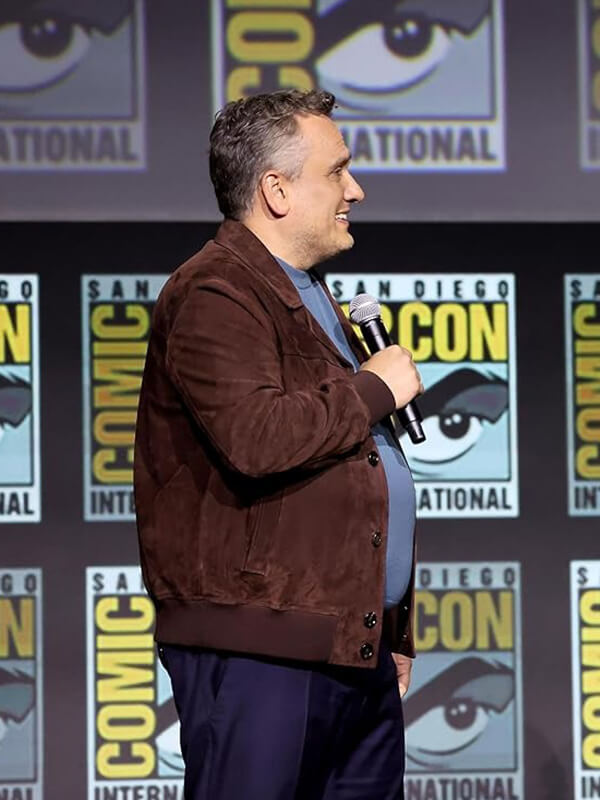 Joe Russo Avengers Doomsday Brown Suede Jacket
