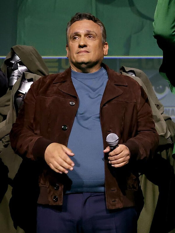 Joe Russo Avengers Doomsday Brown Suede Jacket
