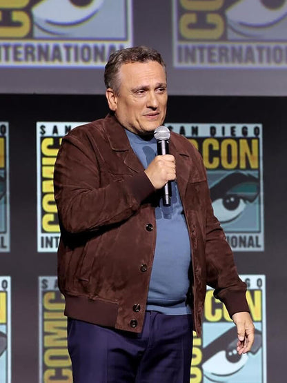 Joe Russo Avengers Doomsday Brown Suede Jacket