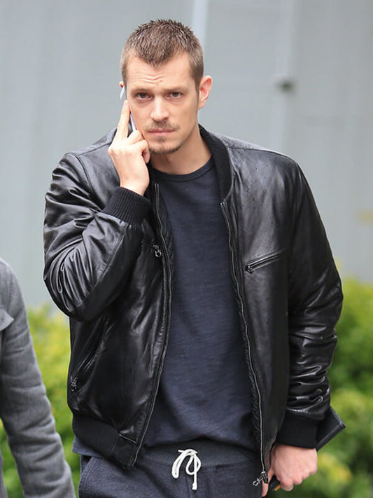 Joel Kinnaman The Killing Black Leather Jacket