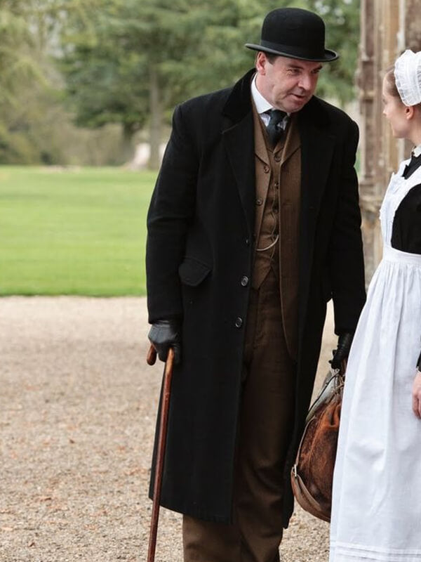 John Bates Downton Abbey S02 Black Wool Coat