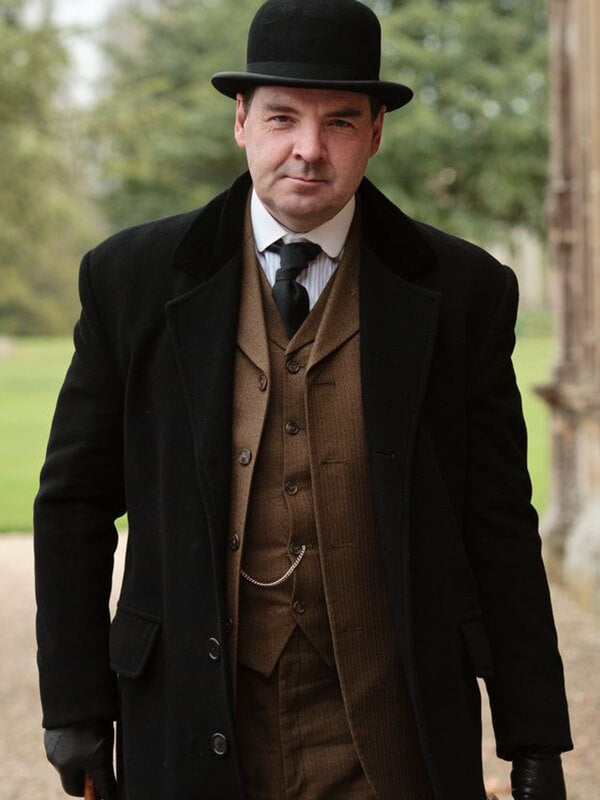John Bates Downton Abbey S02 Black Wool Coat