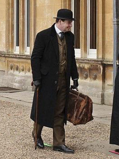 John Bates Downton Abbey S02 Black Wool Coat