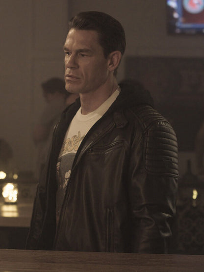 John Cena Peacemaker Black Leather Jacket