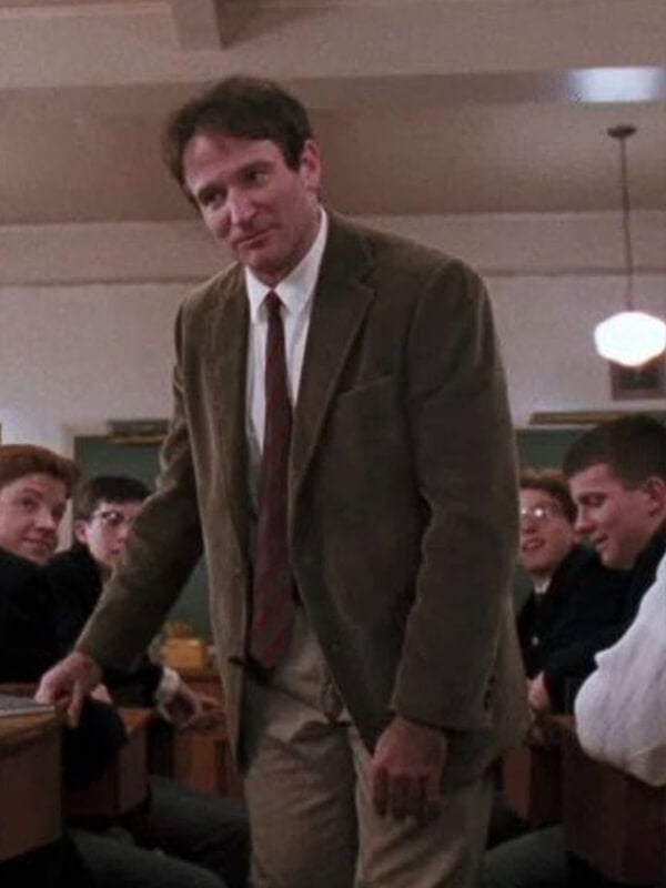 John Keating Dead Poet Society Brown Corduroy Coat