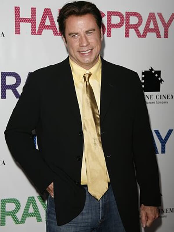 John Travolta Hairspray Black Wool Coat
