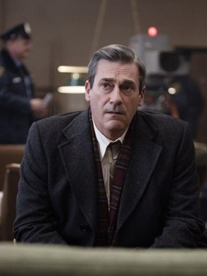 Jon Hamm American Hostage 2026 Fred Heckman Wool Coat