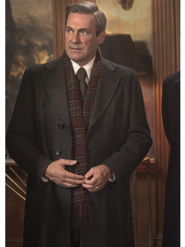 Jon Hamm American Hostage 2026 Fred Heckman Wool Coat