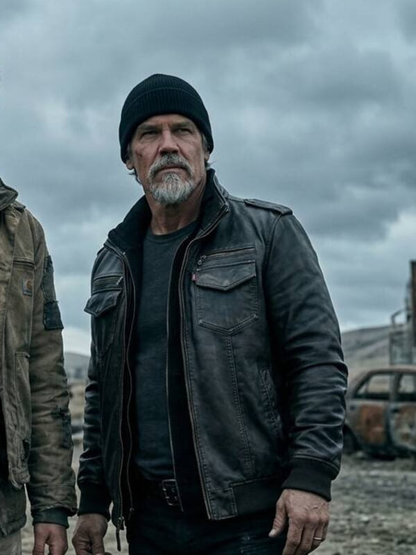 Josh Brolin The Dog Stars 2026 Brown Leather Jacket