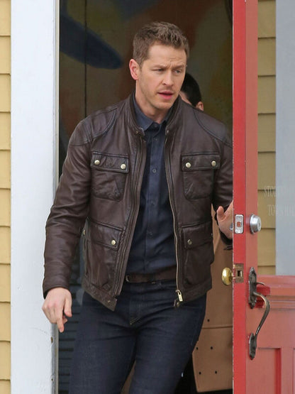 Josh Dallas Once Upon A Time Brown Leather Jacket